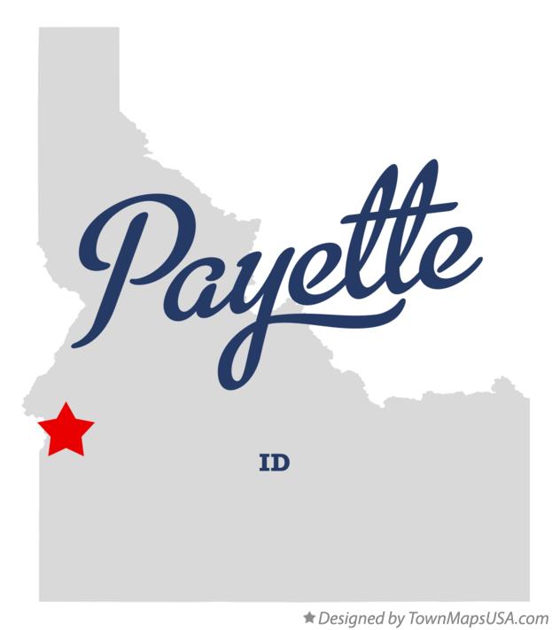 Map of Payette Idaho ID