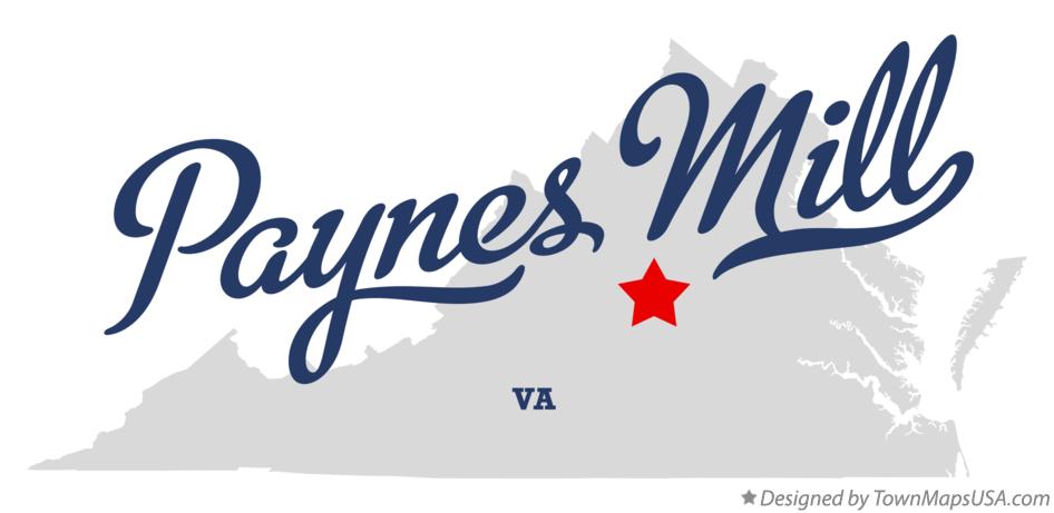 Map of Paynes Mill Virginia VA