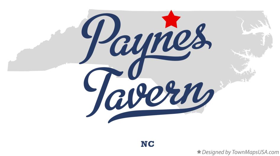 Map of Paynes Tavern North Carolina NC