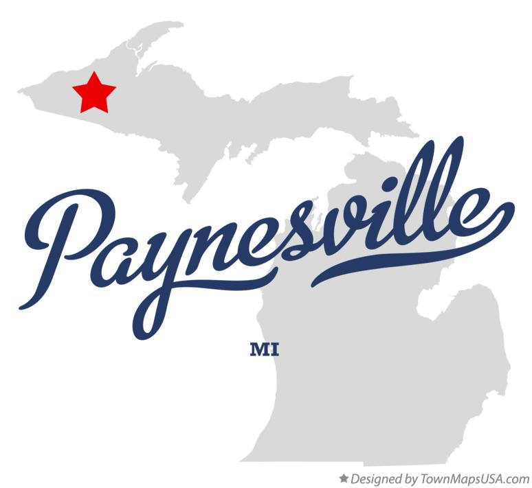 Map of Paynesville Michigan MI