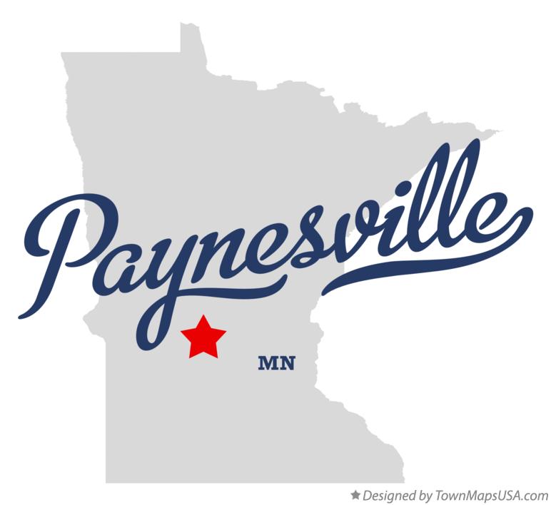 Map of Paynesville Minnesota MN
