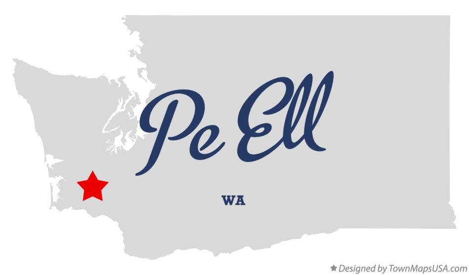 Map of Pe Ell Washington WA
