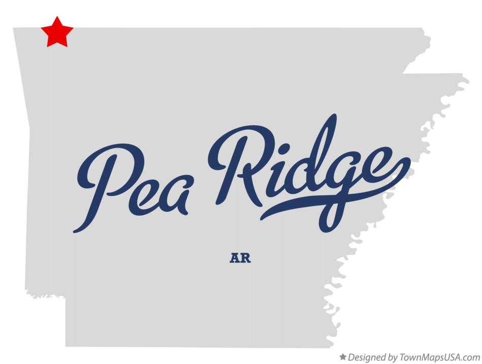 Map of Pea Ridge Arkansas AR