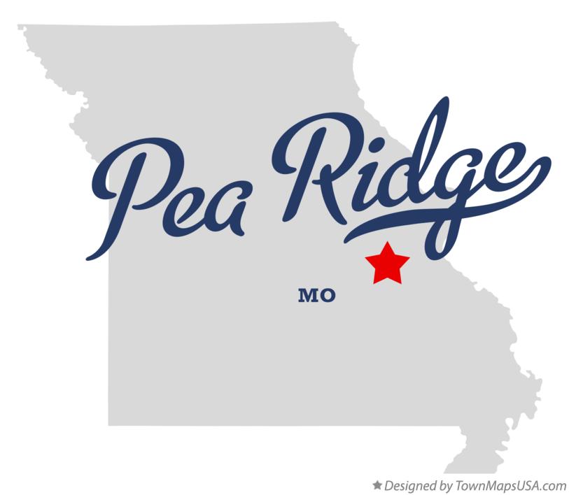 Map of Pea Ridge Missouri MO