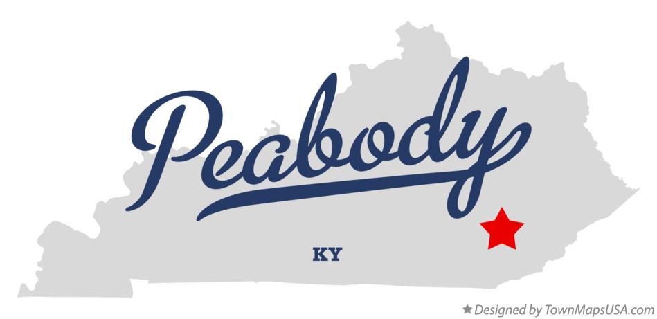 Map of Peabody Kentucky KY