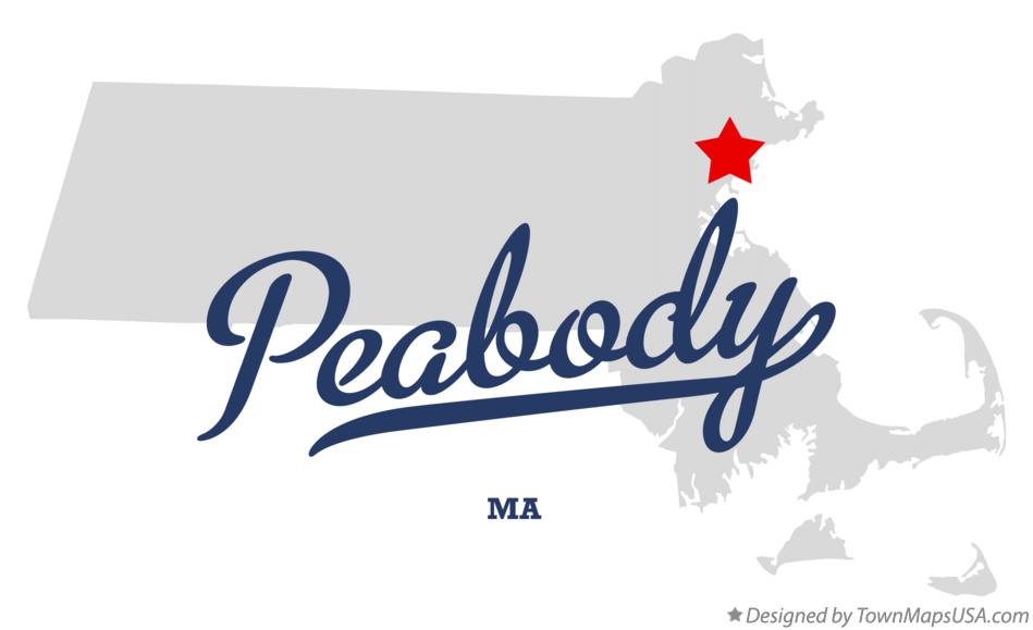 Map of Peabody Massachusetts MA