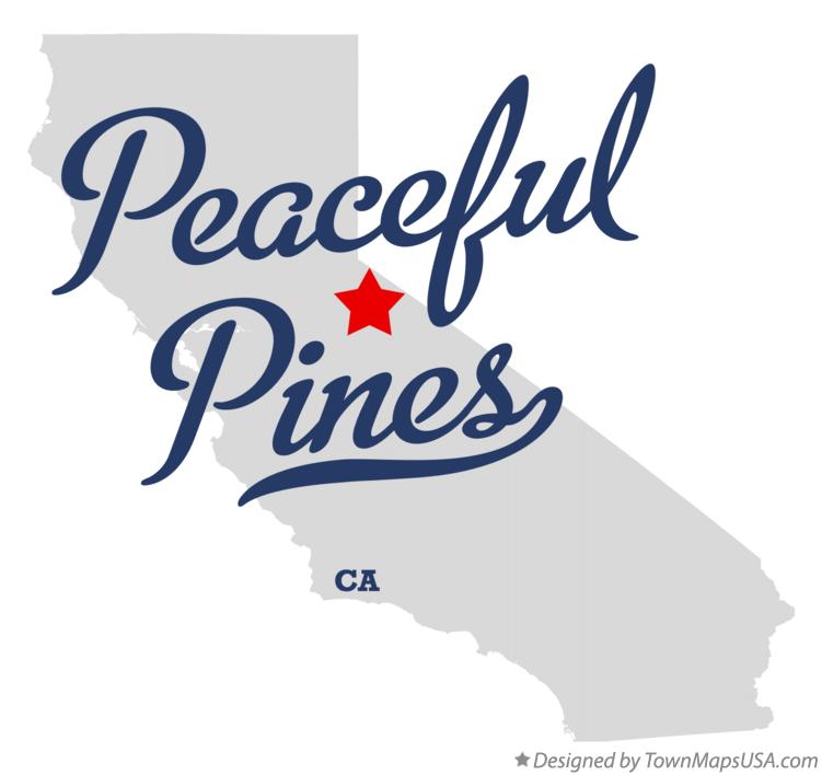 Map of Peaceful Pines California CA