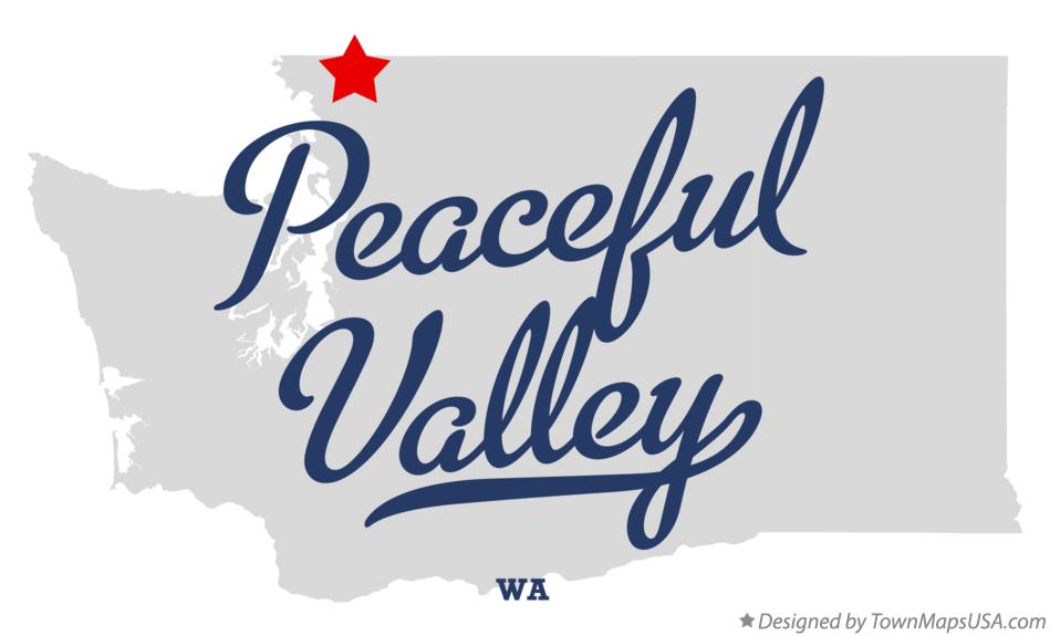 Map of Peaceful Valley Washington WA