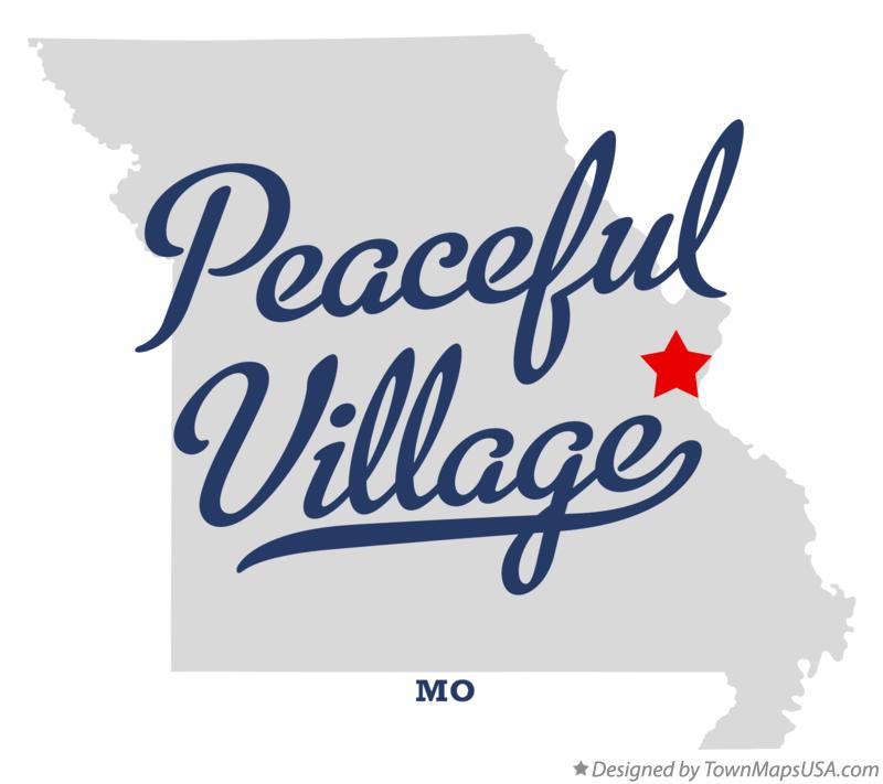 Map of Peaceful Village Missouri MO