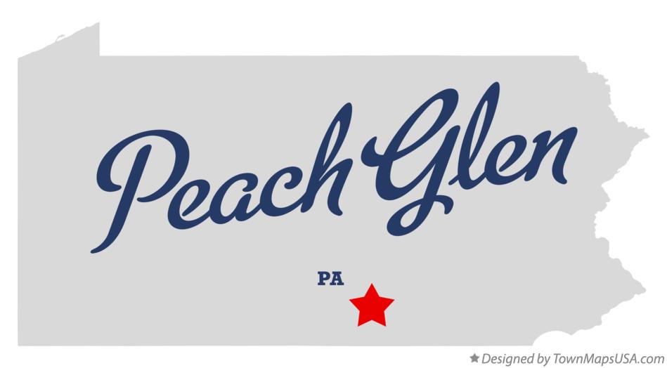 Map of Peach Glen Pennsylvania PA