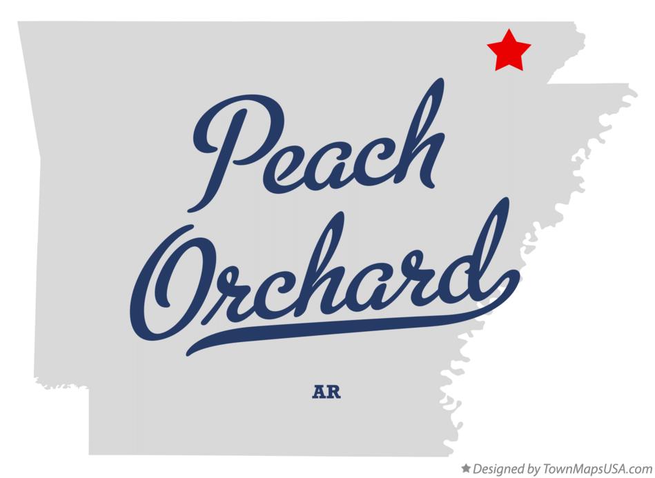 Map of Peach Orchard Arkansas AR