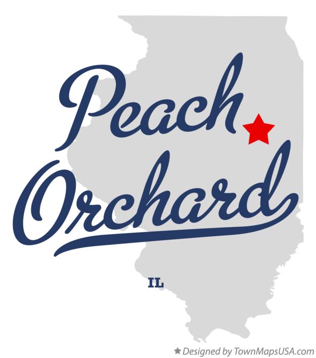 Map of Peach Orchard Illinois IL