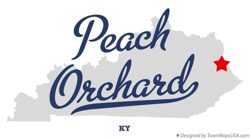 Map of Peach Orchard Kentucky KY