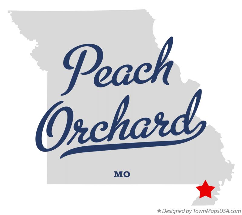 Map of Peach Orchard Missouri MO