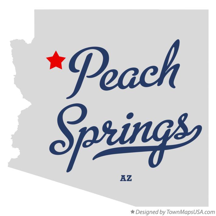 Map of Peach Springs Arizona AZ