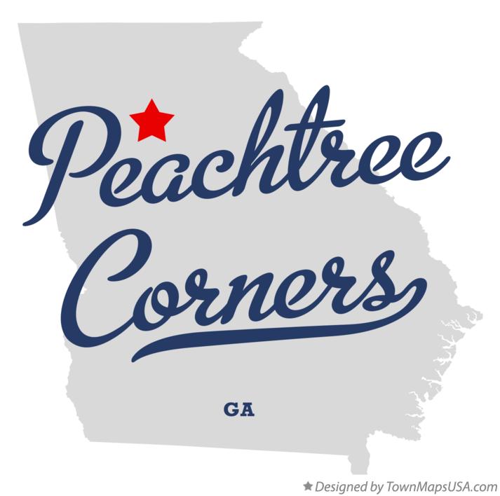 Map of Peachtree Corners Georgia GA