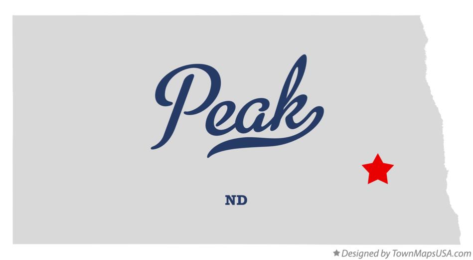 Map of Peak North Dakota ND