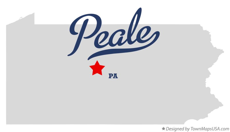 Map of Peale Pennsylvania PA
