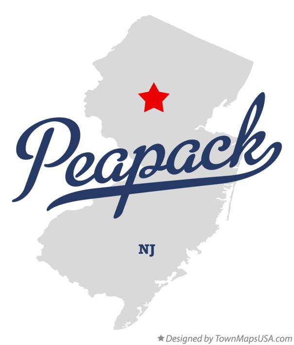 Map of Peapack New Jersey NJ
