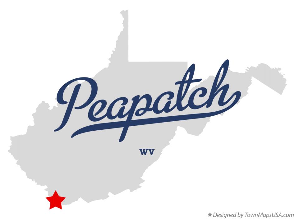 Map of Peapatch West Virginia WV