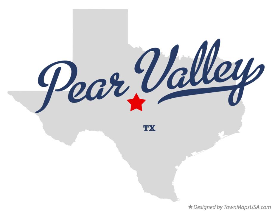 Map of Pear Valley Texas TX