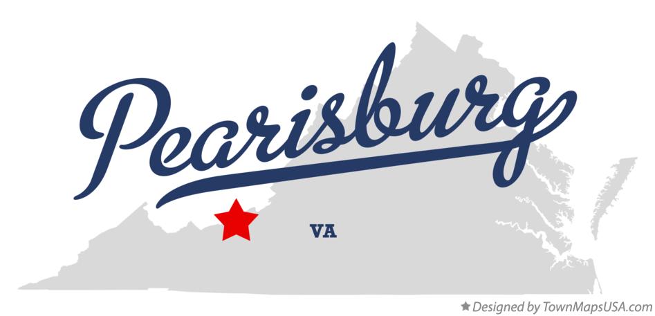 Map of Pearisburg Virginia VA