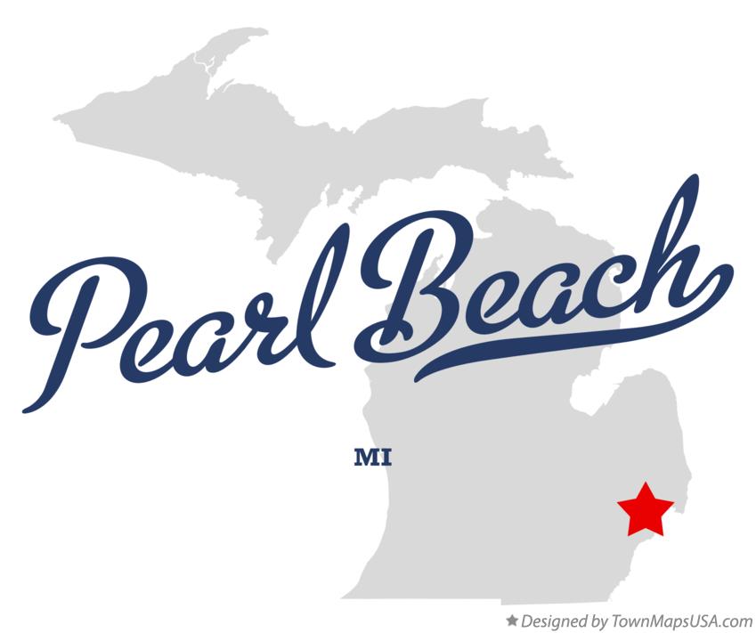 Map of Pearl Beach Michigan MI
