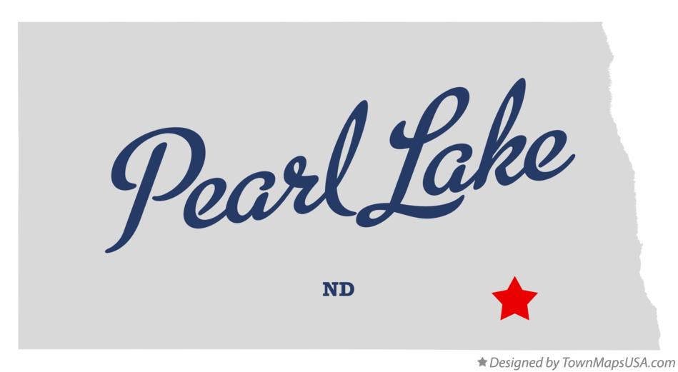 Map of Pearl Lake North Dakota ND
