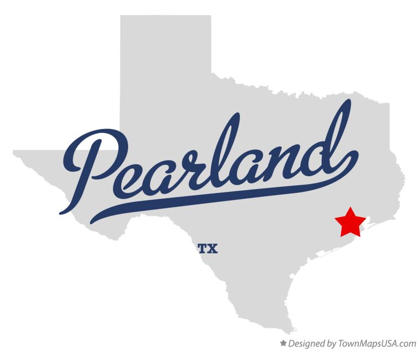 Map of Pearland Texas TX
