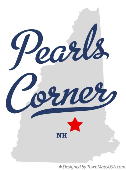 Map of Pearls Corner New Hampshire NH