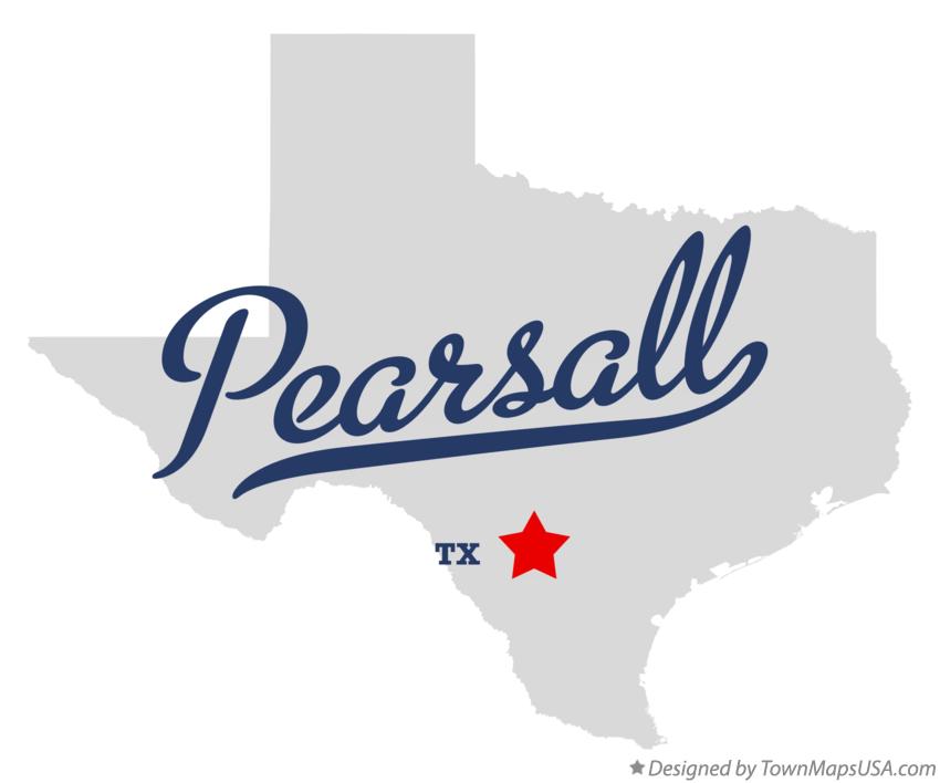 Map of Pearsall Texas TX