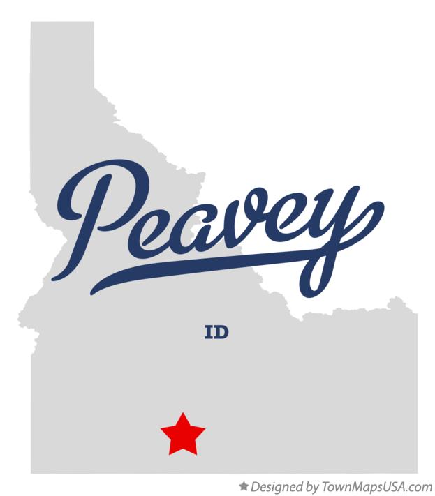 Map of Peavey Idaho ID