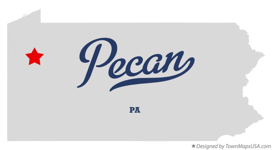 Map of Pecan Pennsylvania PA