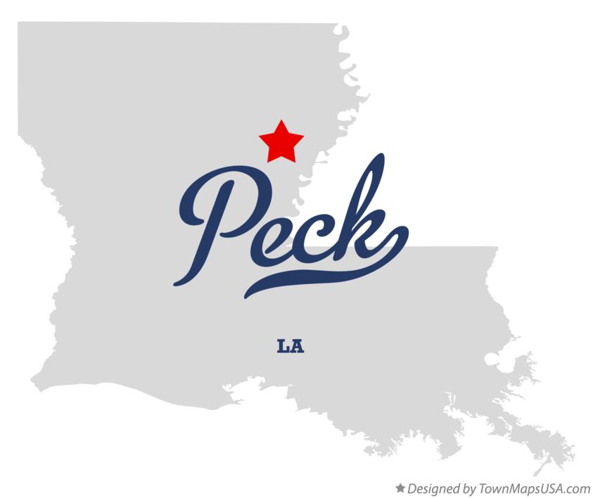 Map of Peck Louisiana LA