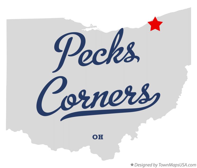 Map of Pecks Corners Ohio OH
