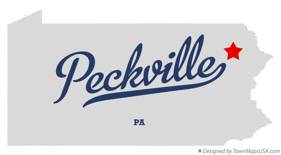 Map of Peckville Pennsylvania PA