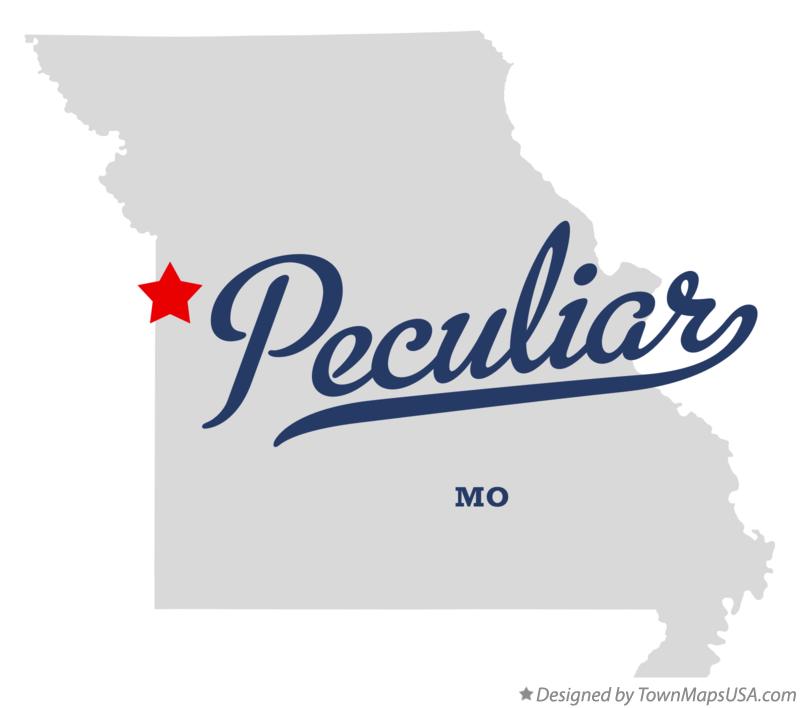 Map of Peculiar Missouri MO