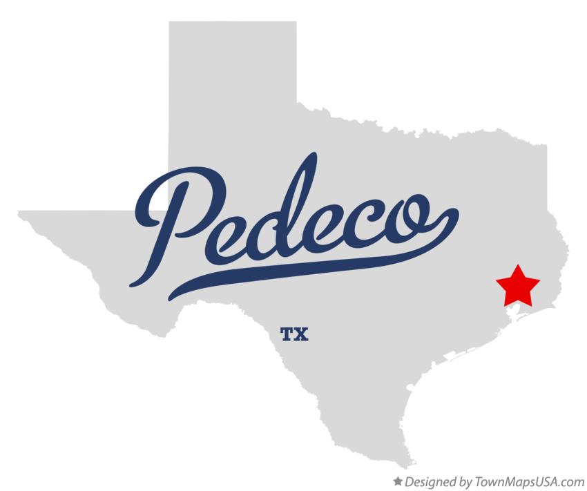 Map of Pedeco Texas TX