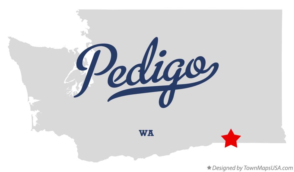 Map of Pedigo Washington WA