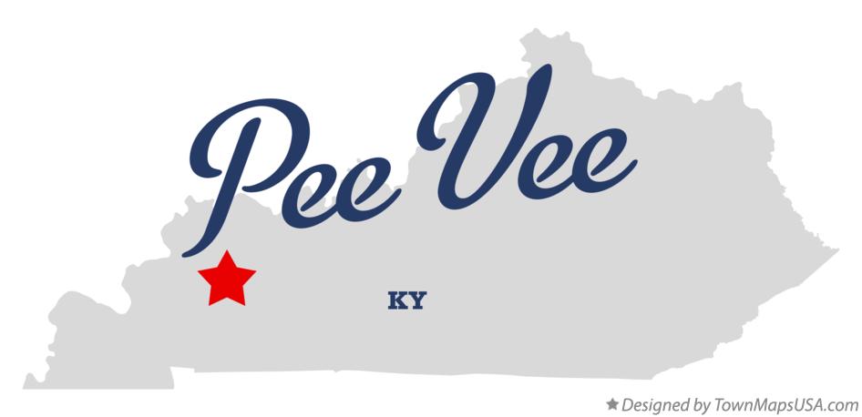 Map of Pee Vee Kentucky KY