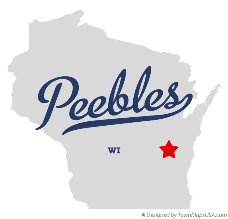 Map of Peebles Wisconsin WI