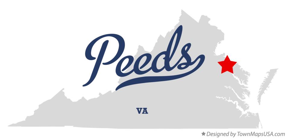Map of Peeds Virginia VA