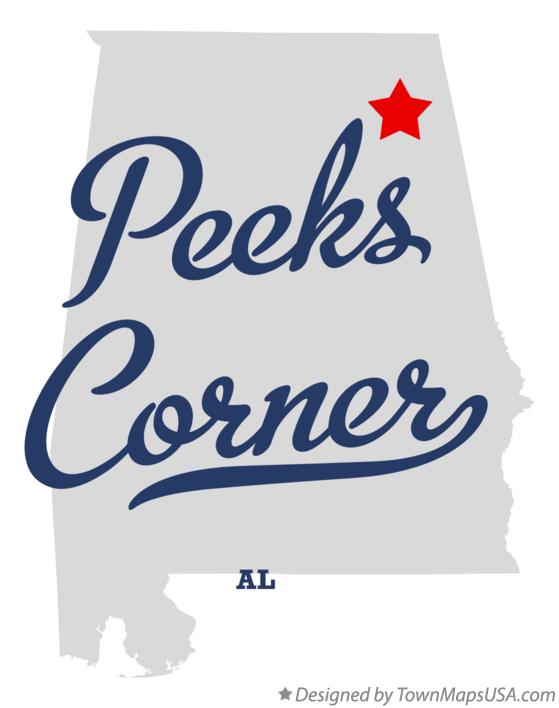 Map of Peeks Corner Alabama AL