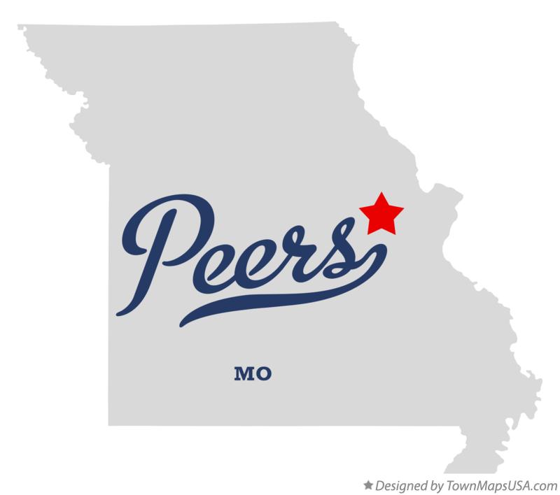 Map of Peers Missouri MO