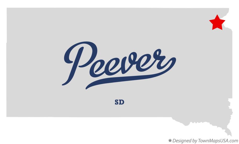 Map of Peever South Dakota SD