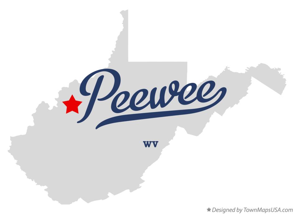 Map of Peewee West Virginia WV