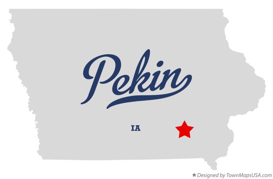 Map of Pekin Iowa IA