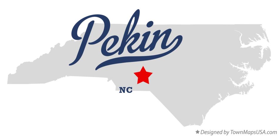 Map of Pekin North Carolina NC
