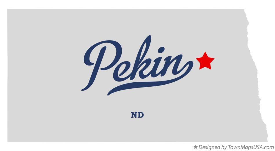 Map of Pekin North Dakota ND