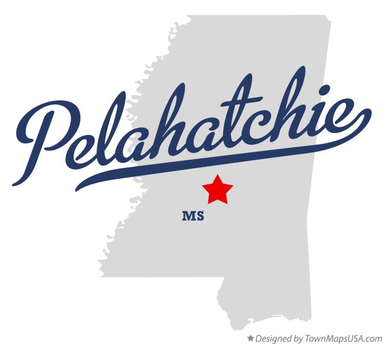 Map of Pelahatchie Mississippi MS